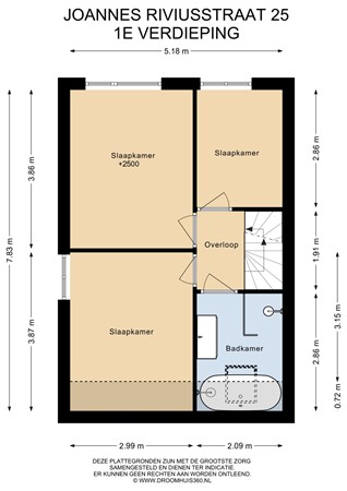 Floorplan - Joannes Riviusstraat 25, 6181 BT Elsloo